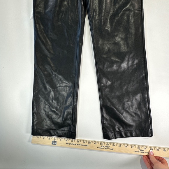 7 For All Mankind Coated Faux Leather Pants Black Size M - Picture 8 of 11